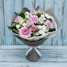 Букет цветов из:  Герберы, Альстромерии и Хризантемы #REPLACE_PRED# Аллерое