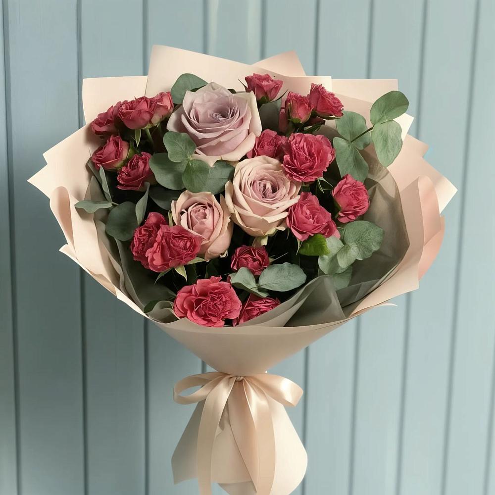 Букет цветов из: Гвоздики и Розы в Аллерое