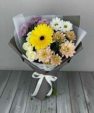 Букет цветов из:  Розы, Герберы и Хризантемы в Аллерое