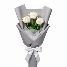 Букет 3 белые розы #REPLACE_PRED# Аллерое
