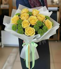 Букет цветов из:  Хризантемы и Розы в Аллерое