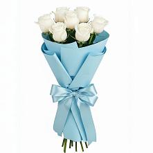 Букет 7 белых роз Проуд в Аллерое