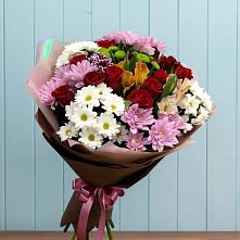 Букет цветов из:  Розы, Хризантемы и Альстромерии в Аллерое