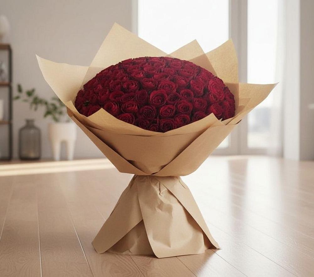 Букет 101 Красная роза в Аллерое