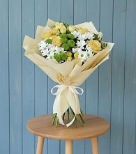 Букет цветов из:  Хризантемы и Розы #REPLACE_PRED# Аллерое