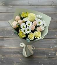Букет цветов из:  Альстромерии, Розы и Хризантемы в Аллерое